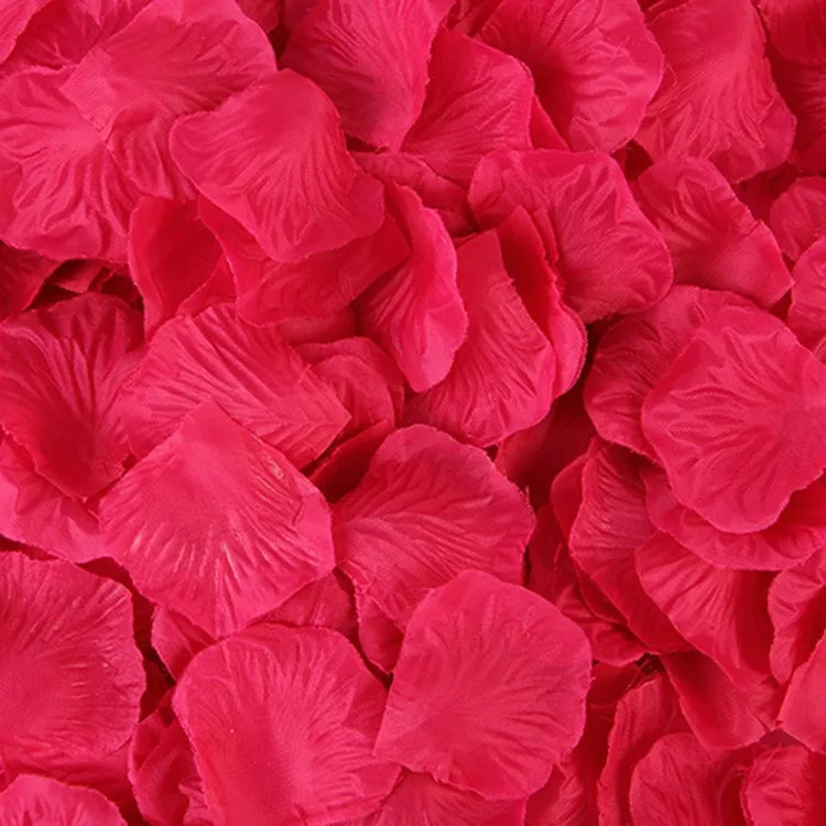 artificial silk rose petals 1000pcs for romantic occasions, wedding, anniversary, proposal, valentine's floral decor, non-woven indoor home decoration