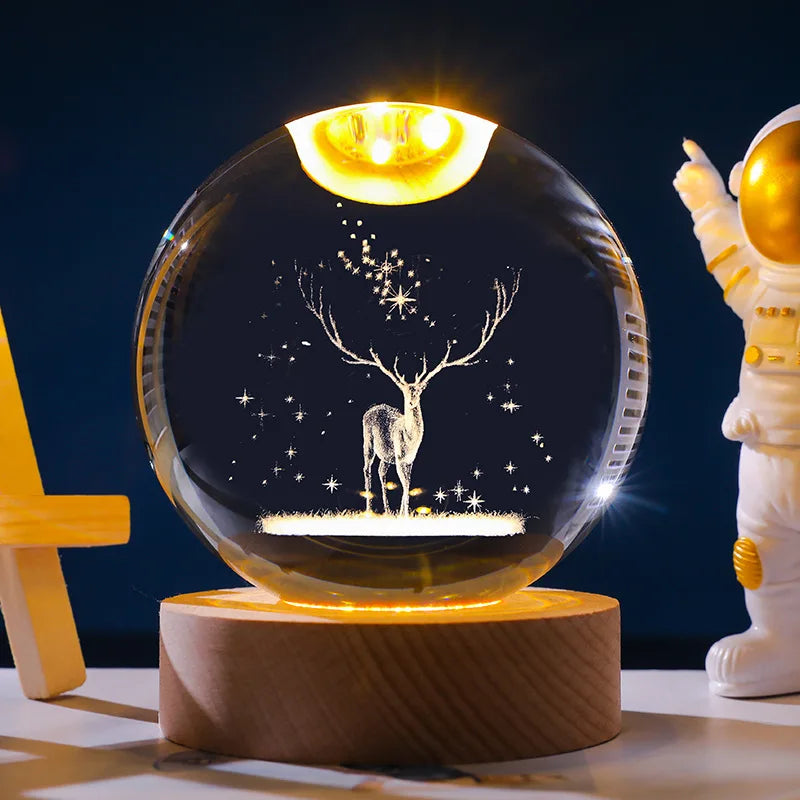 b0bmvdrlwj led night light milky way galaxy solar system crystal ball children night lamp bedroom ambient light creative gift night light
