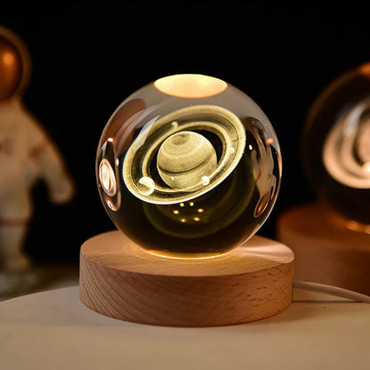 B0BMVDRLWJ LED Night Light Milky Way Galaxy Solar System Crystal Ball Children Night Lamp Bedroom Ambient Light Creative Gift Night Light