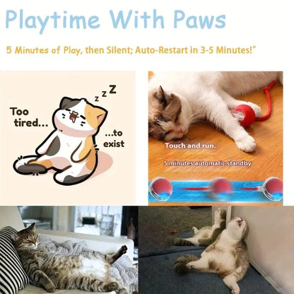 4.462 B0DKJPVJK4 green Automatic Rolling Ball Interactive Ball Cat Toys Pet Supplies Electric Dog and Cat Training To Imitate Rat Rechargeable Products