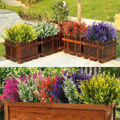 5pcs Artificial Lavender Branches, Plastic Flowers for Home, Garden, Wedding and Bridal Shower Decorations, Indoor Desktop and Outdoor Use