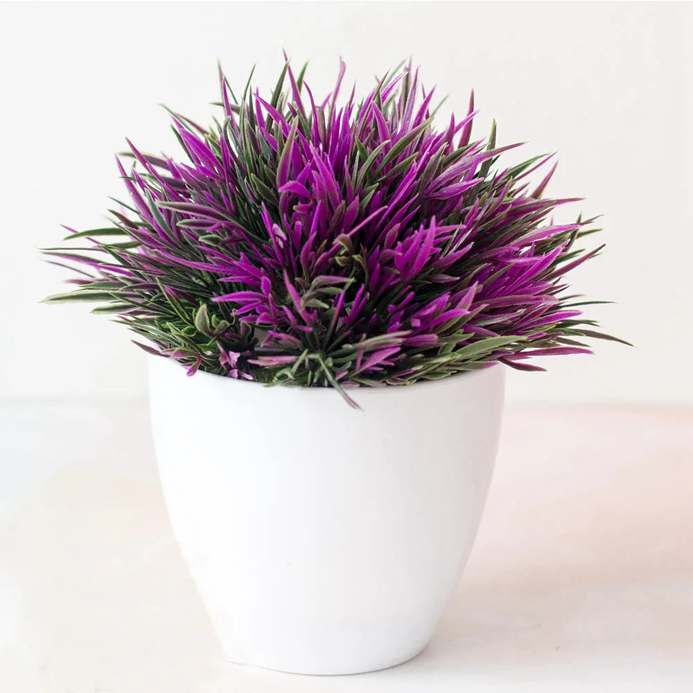 artificial bonsai green plant, plastic potted grass ball for home, office, party, festive desktop decoration, ideal for outdoor anniversaries and exhibitions