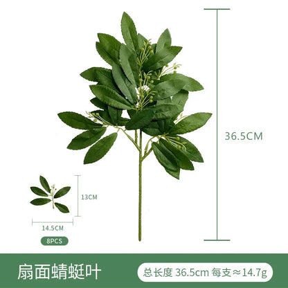 Artificial Eucalyptus Leaf Arrangement - Plastic Decorative Plant for Weddings, Showers, Home or Exhibition Use - Ideal for Desktop and Outdoor Display