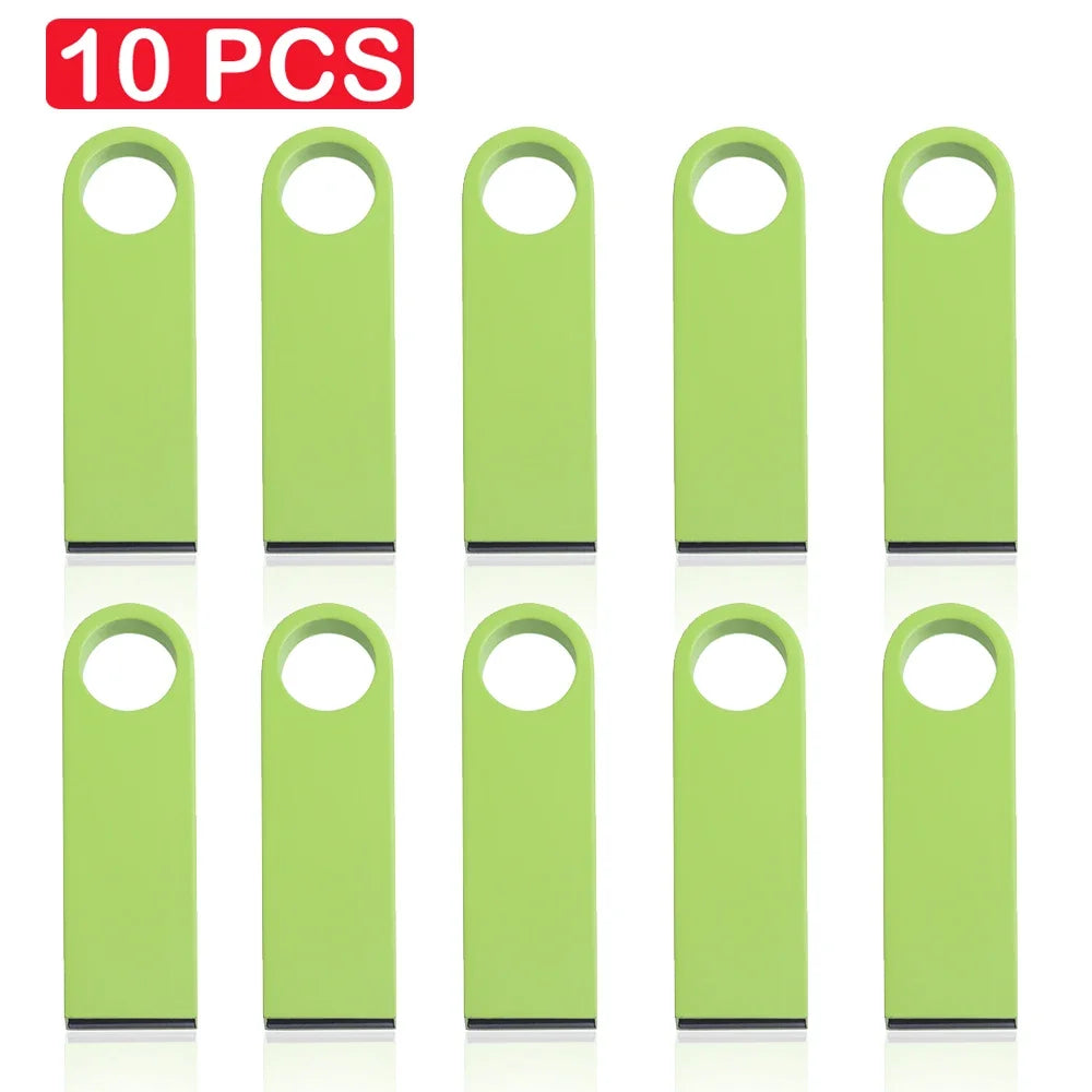 10 pcs lot mini metal usb flash drive 128gb creative business gift memory stick 64gb real capacity pen drive 32gb golden u disk