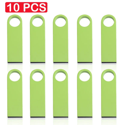 10 PCS LOT Mini Metal USB Flash Drive 128GB Creative Business Gift Memory Stick 64GB Real Capacity Pen Drive 32GB Golden U Disk