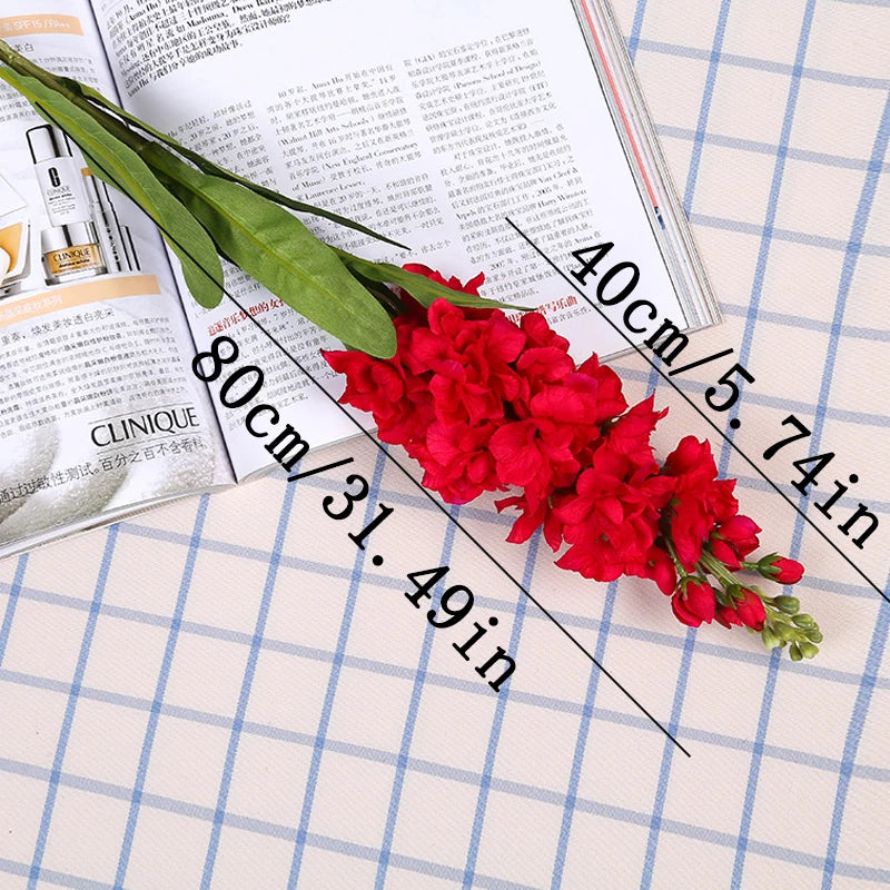 artificial hyacinth flowers violet silk green leaves for wedding anniversary party decor indoor home decoration