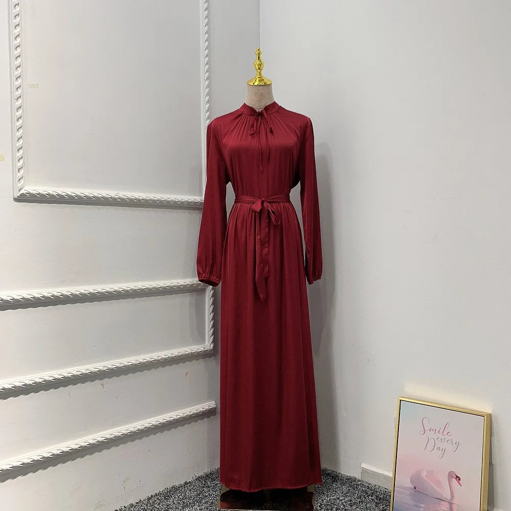 muslim women abaya dubai luxury dress evening long satin robe - elegant modest wear for special occasions, comfortable fit, available in multiple colors and sizes s to xxl