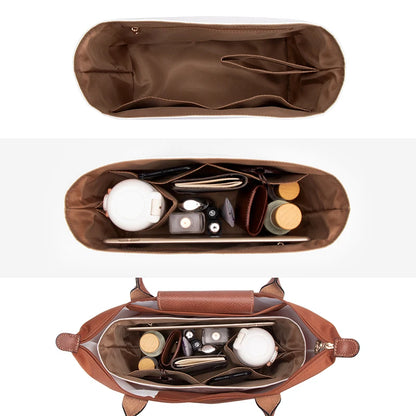 WUTA Dupont Paper Bag Organizer For Longchamp Tote Insert Handbag Liner Storage Shaper for S M L Ultra Light Purse Inner Bag