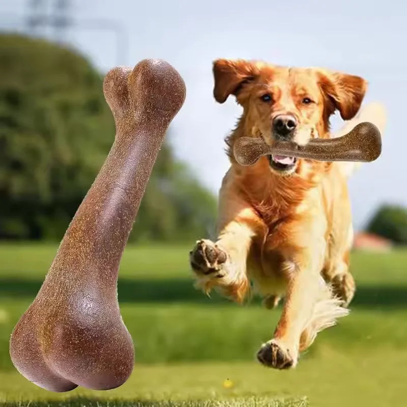 durable wooden dog chew toys, non-toxic safe material, tough anti-bite design, ideal for dental health, stress relief, interactive play, suitable for small, medium, large dogs