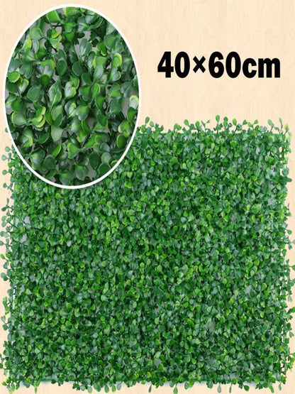 Artificial Grass Wall Panel 40x60cm | Foliage Hedge Mat | Decorative Greenery for Garden, Fence, and Home Décor | Outdoor Use, Floor Placement, Plastic Material