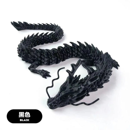 3D Printed Luminous Chinese Loong Flexible Dragon Figurine Home Decoration Gifts
