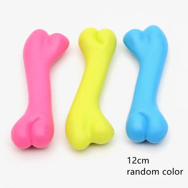 rubber pacifier ring chew toy for small dogs | durable bite-resistant | promotes dental health | puppy training aid | random colourful selection