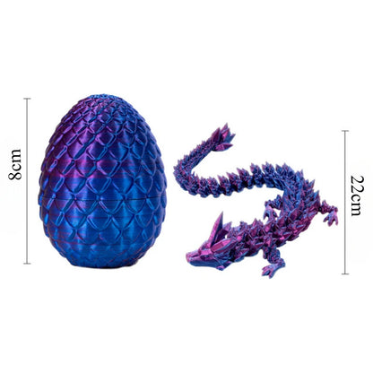 1set 3D Printed Dragon Egg With Dragon Figurine Funny Gift Room Decor