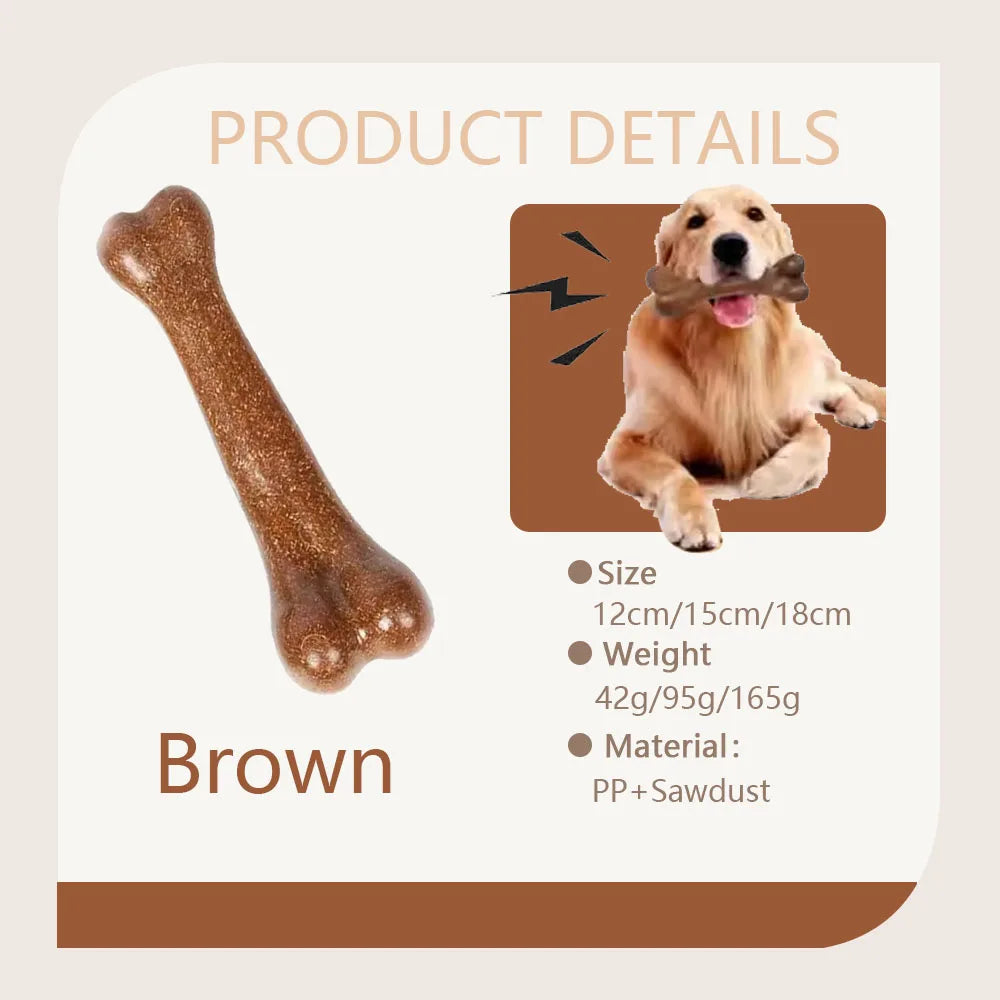 durable wooden dog chew toys, non-toxic safe material, tough anti-bite design, ideal for dental health, stress relief, interactive play, suitable for small, medium, large dogs