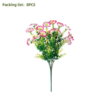 Artificial Flower Branches Set of 8, UV Resistant, Plastic, Ideal for Indoor, Outdoor, Home Decor, Parties, Events, Anniversaries, Birthdays, Weddings, Graduations