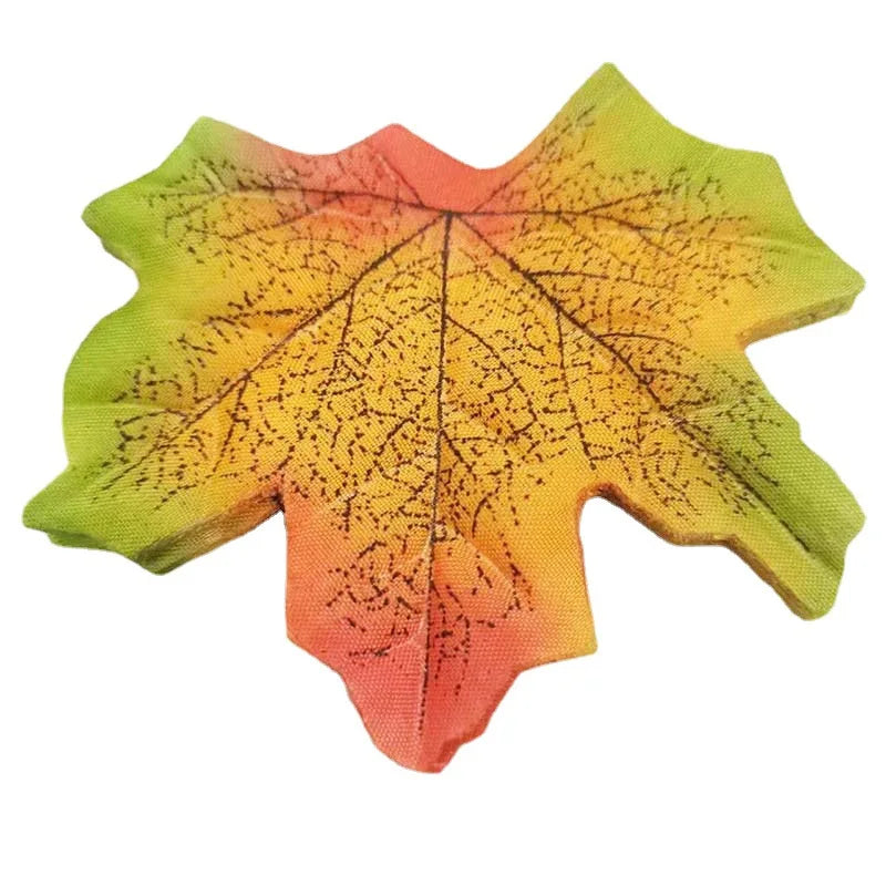 pack of 50 or 100 silk artificial maple leaves for seasonal decor, weddings, christmas, halloween, and diy crafts, ideal for indoor and outdoor home decoration