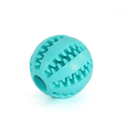 Interactive Small Dog Chew Toy, 5cm Tough Rubber Ball, Tooth Cleaning, Treat Dispenser, Durable TPR for Play and Exercise, Perfect Indoor Outdoor Fun Gift for Pet Lovers