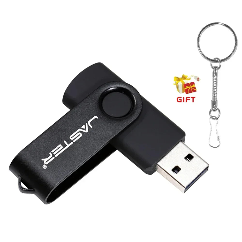 128gb waterproof usb flash drive with free key chain, 64gb rotatable memory stick, portable and shatterproof usb 2.0 thumb drive for laptop and business gifts