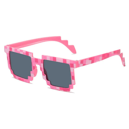 2021 New Fashion Sun Glasses Hot Sale Sunglasses Novelty Creeper Glasses Pixel Eyewear for Boys Girls Funny Mosaic Goggles Trendy Casual Style