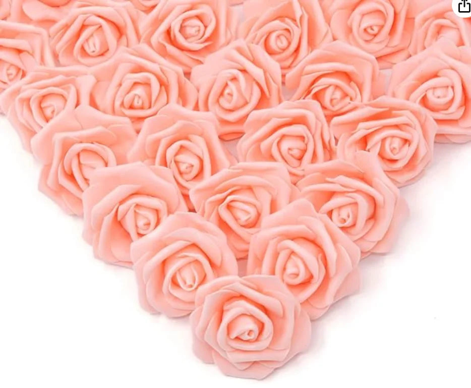 artificial foam rose flowers 10/20/50 pack for home decoration, wedding centrepieces, party bouquets, events, indoor decor, realistic floral heads for crafts