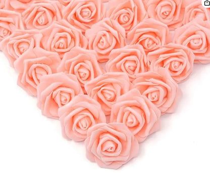 Artificial Foam Rose Flowers 10/20/50 Pack for Home Decoration, Wedding Centrepieces, Party Bouquets, Events, Indoor Decor, Realistic Floral Heads for Crafts