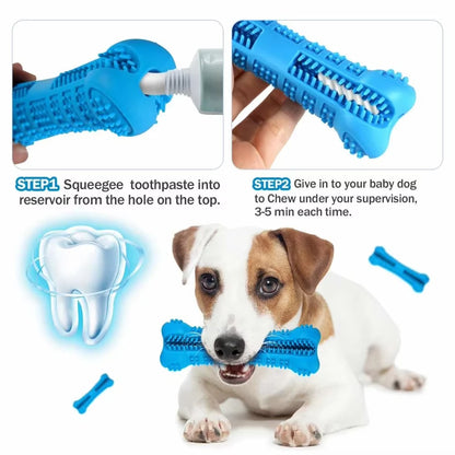 Soft Rubber Dog Toothbrush Chew Toy, 360° Cleaning for Small Dogs, Safe and Durable Dental Care Aid, Non-Toxic Rubber, Anxiety Relief, Indoor Outdoor Use