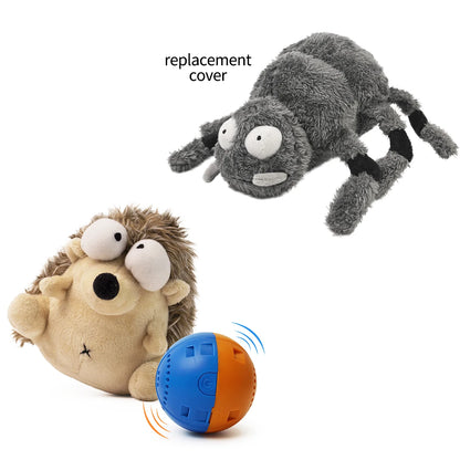 Interactive Plush Dog Toy Ball with Motion for Small Breeds, Chew-Friendly Fleece & Durable Plastic, Fetch Exercise, Battery Powered, Ideal for Fun & Fitness