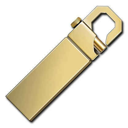 Metal USB Flash Drive 32GB to 512GB, Silver/Gold Memory Stick, USB 2.0 U Disk, Secure and Durable Storage Solution for PCs, Laptops, and Data Transfer