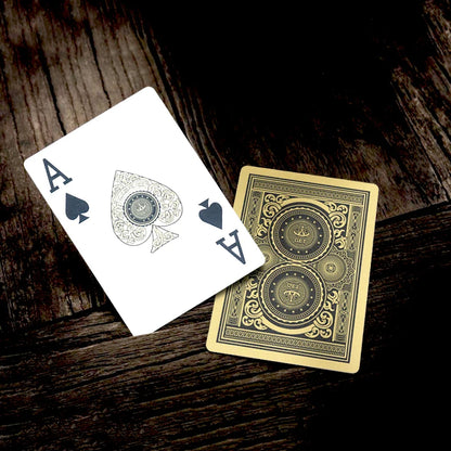 24K Gold Silver PVC Full Plastic Playing Cards Waterproof Durable Poker Set - Premium Quality, Thick, Easy to Handle, Perfect for All Card Games and Gatherings