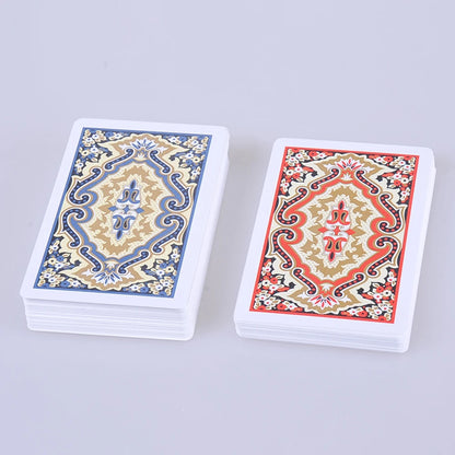 Boxed Red and Blue Bridge Playing Cards Table Game Bundle - 2 Decks Waterproof for Family Fun, Card Games, Poker, Rummy, Indoor and Outdoor Use