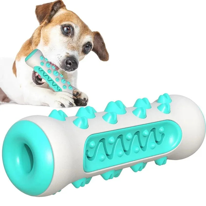 durable dog chew toy for dental health, soft tpr nylon, plaque and tartar reduction, teeth cleaning aid, interactive for puppies and dogs, suitable for all breeds and sizes