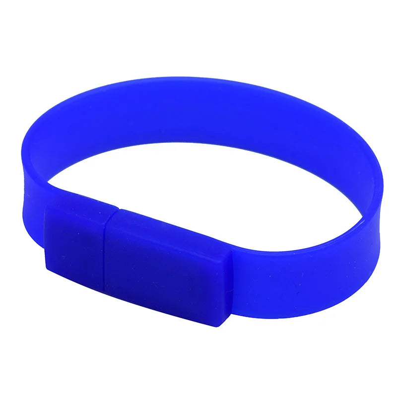 usb flash drive bracelet 64gb wristband memory stick, creative waterproof silicone pen drive for data storage and transfer, black