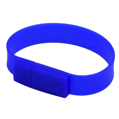 USB Flash Drive Bracelet 64GB Wristband Memory Stick, Creative Waterproof Silicone Pen Drive for Data Storage and Transfer, Black