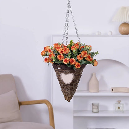 Artificial Rose Bouquet with Eucalyptus, 11 Heads, Plastic Material for Weddings, Home and Table Decor, Indoor Floral Arrangement, Ideal for Birthdays and Celebrations