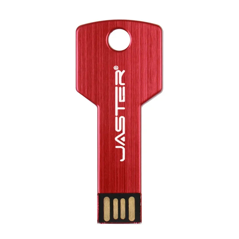usb 2.0 key shape flash drive, waterproof metal pen drive, 4gb-64gb memory stick, portable data storage for business and personal use