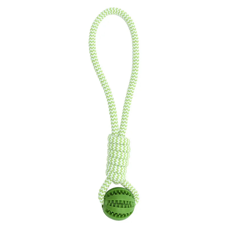 interactive dog rope & ball toy | durable chew & tug for exercise | bite resistant rubber for small to large dogs | promotes dental health & mental stimulation