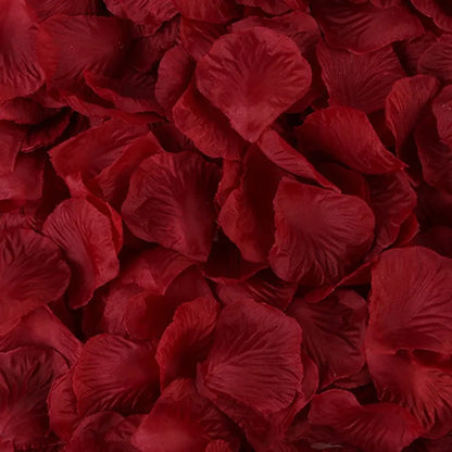 Artificial Silk Rose Petals 1000pcs for Romantic Occasions, Wedding, Anniversary, Proposal, Valentine's Floral Decor, Non-Woven Indoor Home Decoration