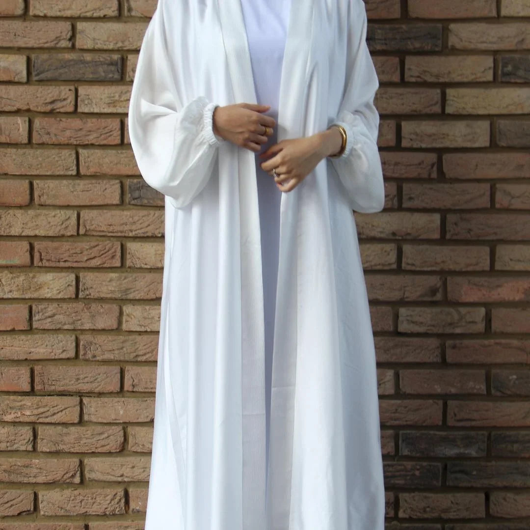prayer clothes women satin cardigan robe islamic long-sleeved dress 2024 - modest fashion, comfortable fit, ideal for daily wear and special occasions