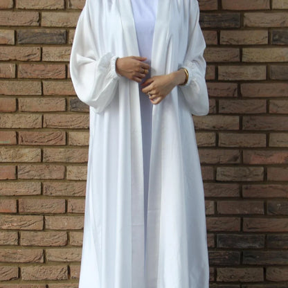 Prayer Clothes Women Satin Cardigan Robe Islamic Long-Sleeved Dress 2024 - Modest Fashion, Comfortable Fit, Ideal for Daily Wear and Special Occasions