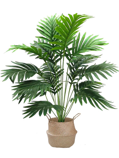 Artificial Monstera Palm Leaf 24 Leaves | Faux Tropical Plant Decoration for Outdoor Floor Display | PVC Army Green for Baby Shower, Events, Exhibitions | 1pc