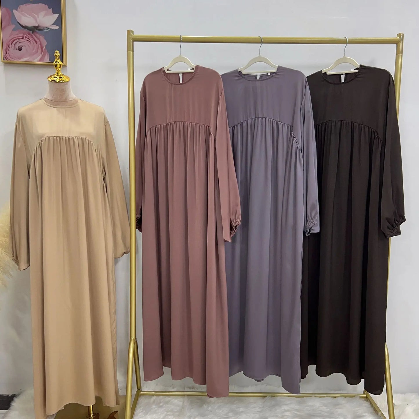 modest loose muslim dress abaya eid ramadan elegant with pocket for women, comfortable fit, stylish design, perfect for prayer and daily wear, various colors available