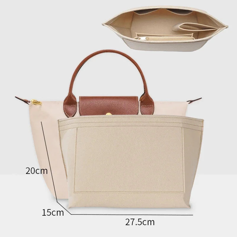 classic dumplings bag liner bag organizer for longchamp mini bag storage bag the liner bag felt purse insert handbag liner bags