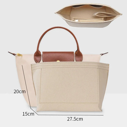 Classic Dumplings Bag Liner Bag Organizer For Longchamp Mini Bag Storage Bag The Liner Bag Felt Purse Insert Handbag Liner Bags