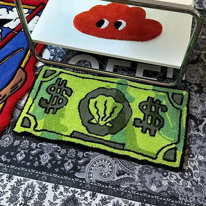 VIKAMA Coin Imitation Cashmere Carpet Spongebob Squarepants Bedroom Living Room Blanket Home Decor Non-Slip Waterproof Decorative Rug