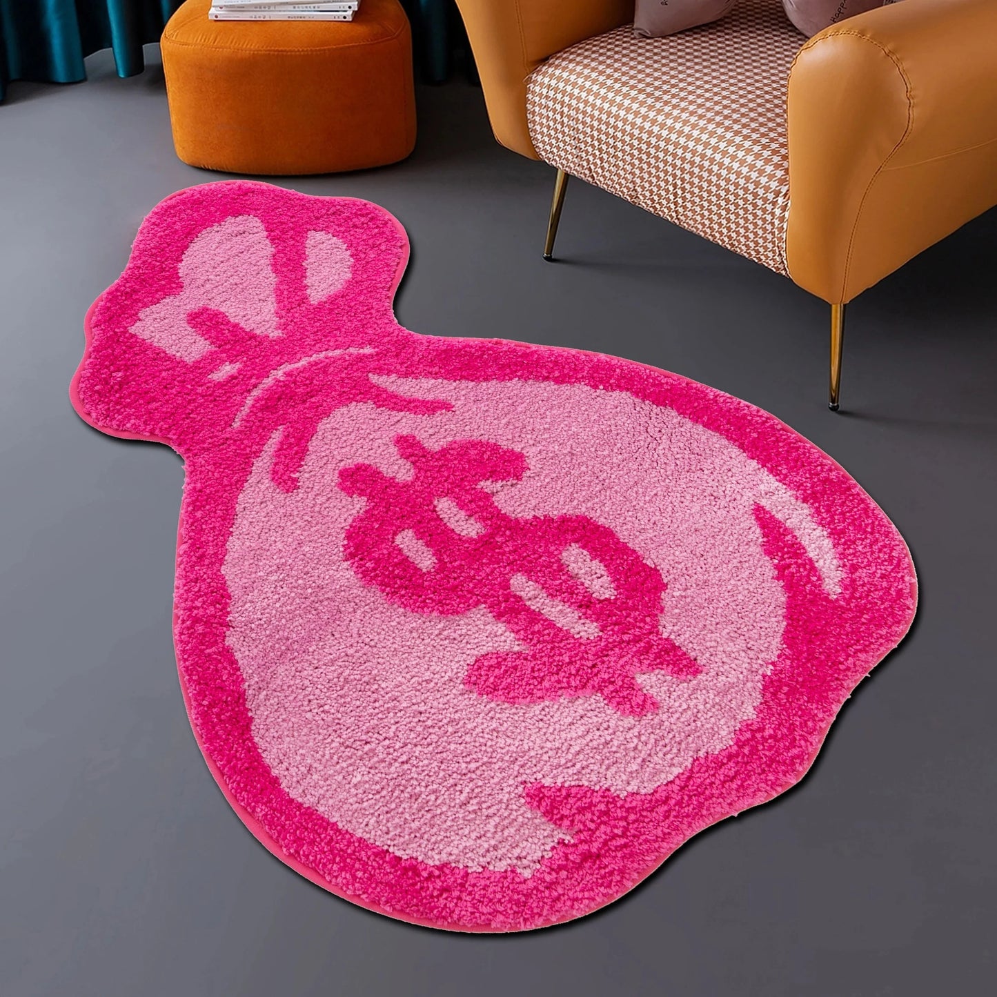 creative wallet carpet, soft fluffy tufted velvet cartoon area rugs for anime home, perfect soft fur carpet for children's girls bedroom
