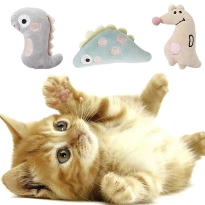 Cat Chew Toy Set with Catnip, Durable Cotton, Dental Care, Indoor Play, Stress Relief, Promotes Active Play, Engages Natural Instincts, Anti-Boredom Self-Play Accessories