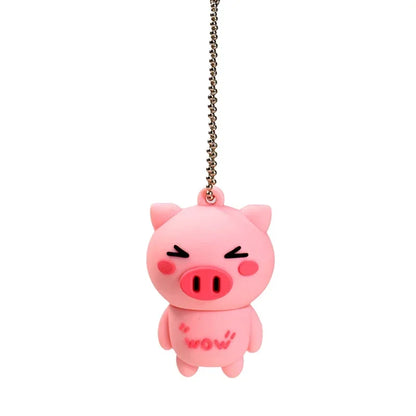 Cute Pink Pig USB Flash Drive, Silicone USB 2.0 Stick, 4GB 8GB 16GB 32GB Storage, Creative Student Gift, Cartoon Memory Stick for Girls