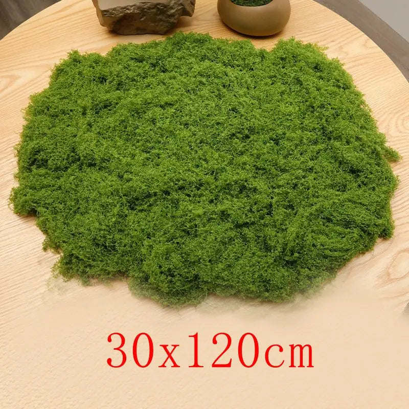artificial green moss for diy crafts | faux silk moss for home decor, garden landscaping, outdoor displays | realistic grass look for creative projects | single piece