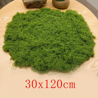 Artificial Green Moss for DIY Crafts | Faux Silk Moss for Home Decor, Garden Landscaping, Outdoor Displays | Realistic Grass Look for Creative Projects | Single Piece