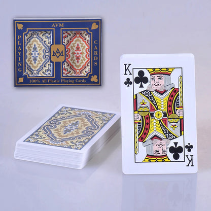 Boxed Red and Blue Bridge Playing Cards Table Game Bundle - 2 Decks Waterproof for Family Fun, Card Games, Poker, Rummy, Indoor and Outdoor Use